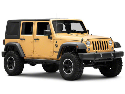 Jeep Licensed by RedRock JK Star Accent Decal; Matte Black (07-18 Jeep Wrangler JK)