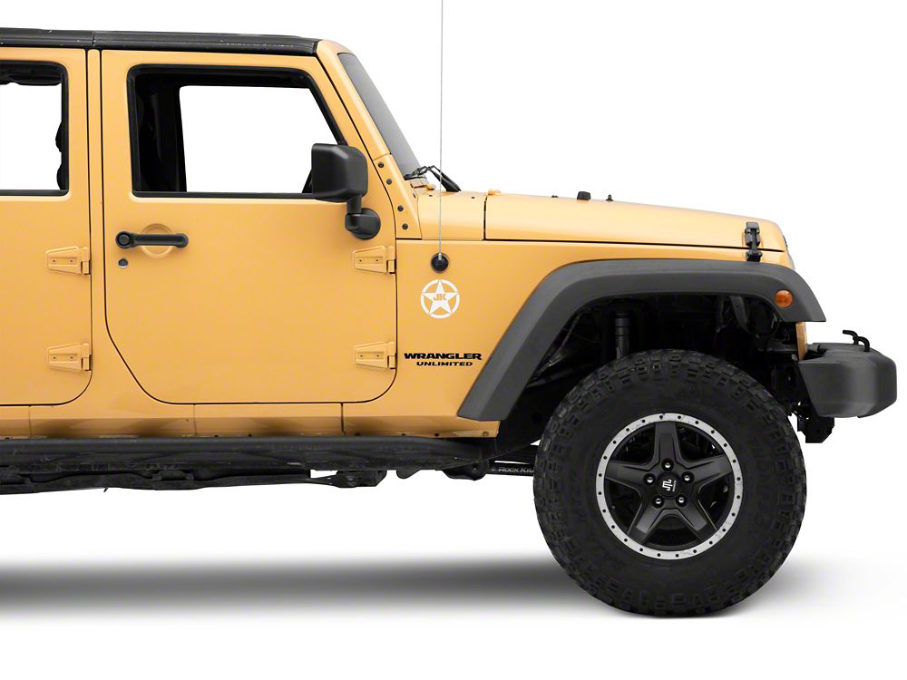 Jeep Licensed by RedRock JK Star Accent Decal; White (07-18 Jeep Wrangler JK)