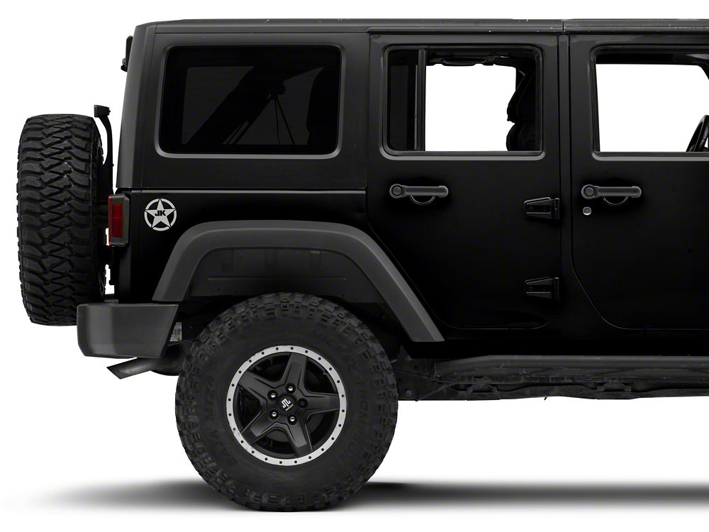 Jeep Licensed by RedRock JK Star Accent Decal; Silver (07-18 Jeep Wrangler JK)