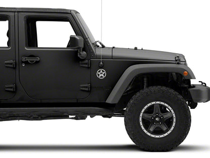 Jeep Licensed by RedRock JK Star Accent Decal; Silver (07-18 Jeep Wrangler JK)