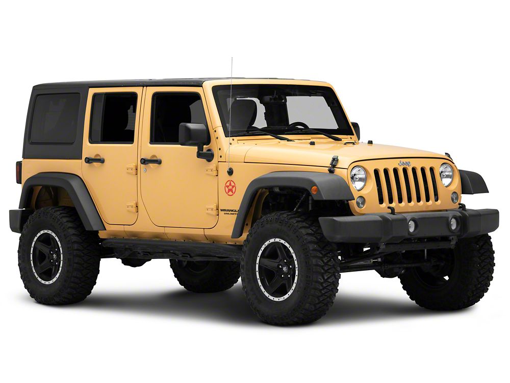 Jeep Licensed by RedRock JK Star Accent Decal; Red (07-18 Jeep Wrangler JK)