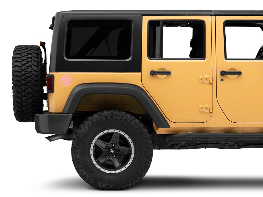 Jeep Licensed by RedRock JK Star Accent Decal; Pink (07-18 Jeep Wrangler JK)