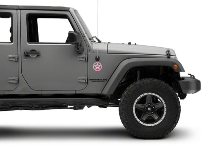 Jeep Licensed by RedRock JK Star Accent Decal; Pink (07-18 Jeep Wrangler JK)
