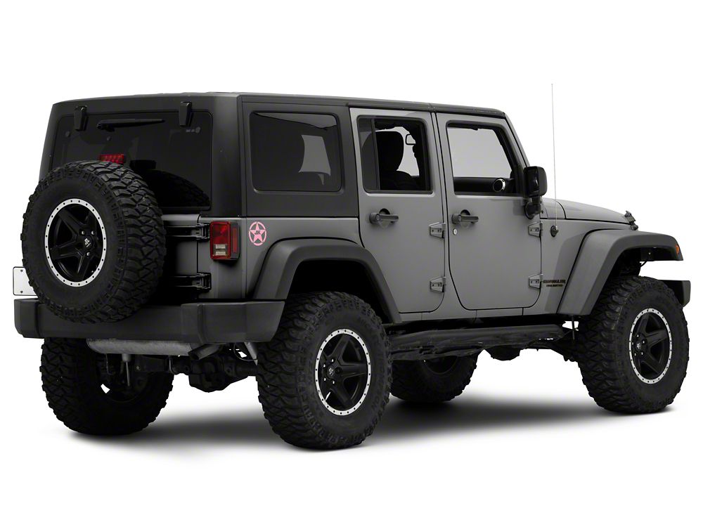 Jeep Licensed by RedRock JK Star Accent Decal; Pink (07-18 Jeep Wrangler JK)
