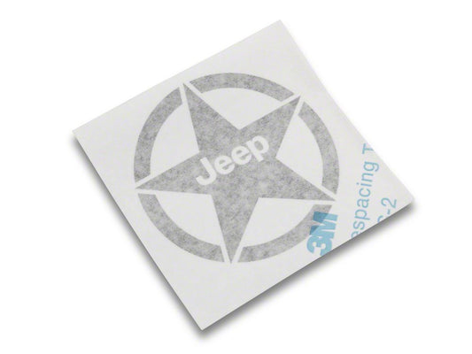 Jeep Licensed by RedRock Jeep Star Accent Decal; Black (07-18 Jeep Wrangler JK)