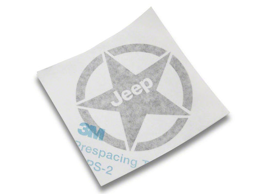 Jeep Licensed by RedRock Jeep Star Accent Decal; Matte Black (07-18 Jeep Wrangler JK)