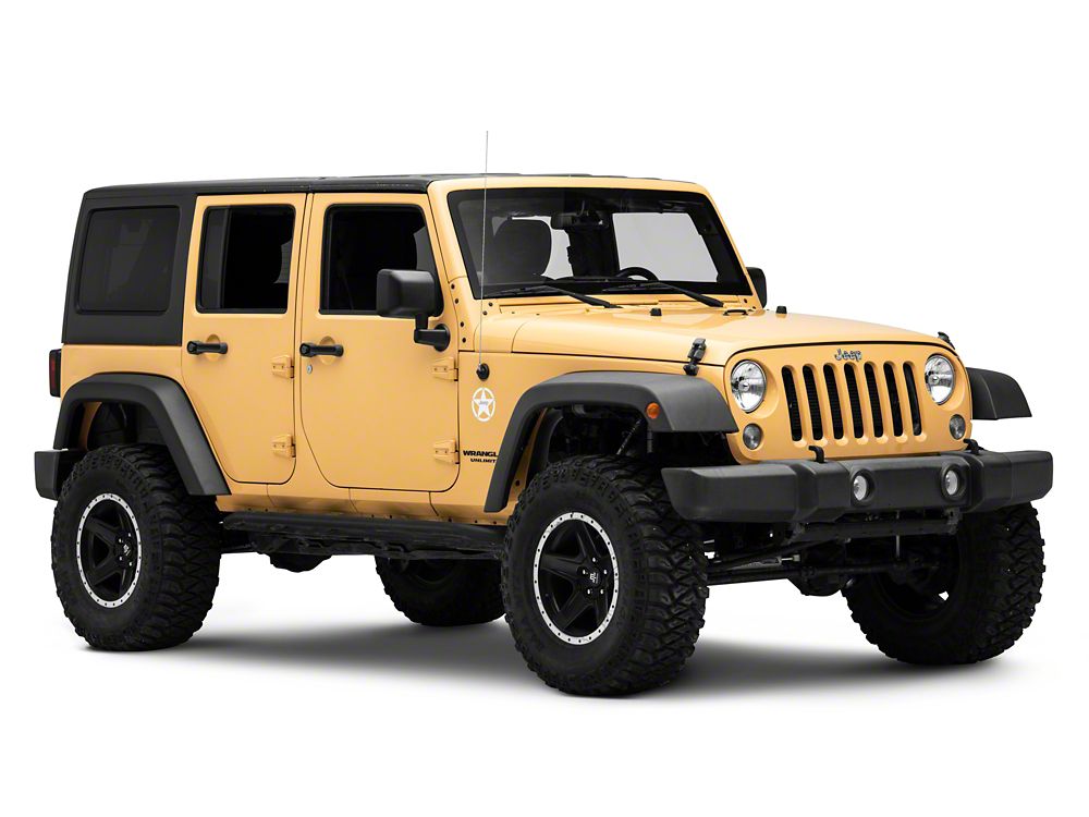Jeep Licensed by RedRock Jeep Star Accent Decal; White (07-18 Jeep Wrangler JK)
