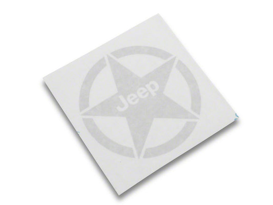Jeep Licensed by RedRock Jeep Star Accent Decal; Silver (07-18 Jeep Wrangler JK)