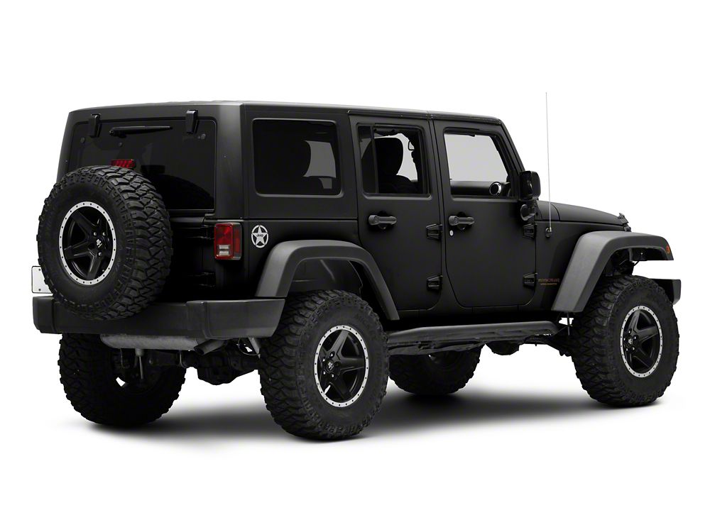Jeep Licensed by RedRock Jeep Star Accent Decal; Silver (07-18 Jeep Wrangler JK)