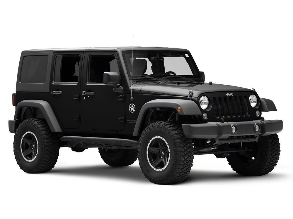 Jeep Licensed by RedRock Jeep Star Accent Decal; Silver (07-18 Jeep Wrangler JK)