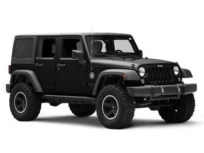 Jeep Licensed by RedRock Jeep Star Accent Decal; Silver (07-18 Jeep Wrangler JK)