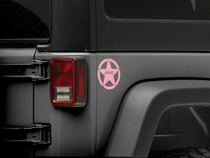 Jeep Licensed by RedRock Jeep Star Accent Decal; Pink (07-18 Jeep Wrangler JK)