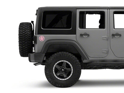 Jeep Licensed by RedRock Jeep Star Accent Decal; Pink (07-18 Jeep Wrangler JK)