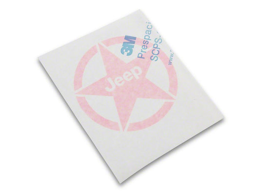 Jeep Licensed by RedRock Jeep Star Accent Decal; Pink (07-18 Jeep Wrangler JK)