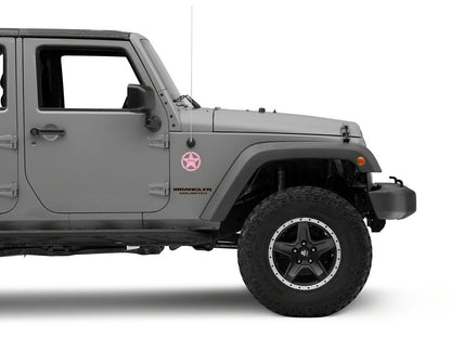 Jeep Licensed by RedRock Jeep Star Accent Decal; Pink (07-18 Jeep Wrangler JK)