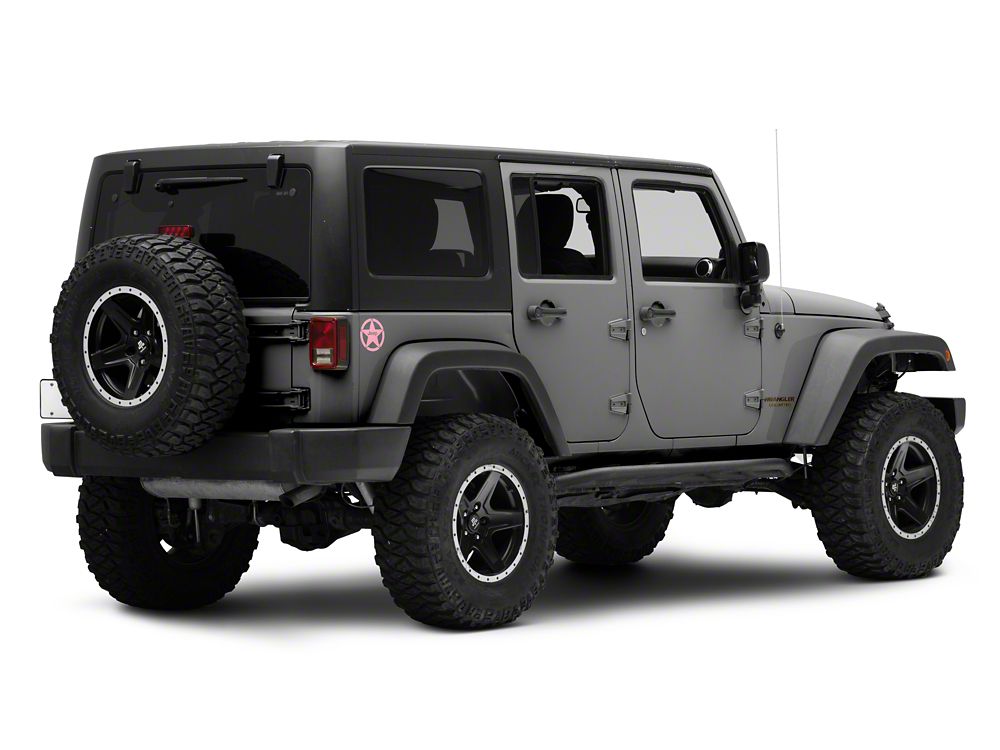Jeep Licensed by RedRock Jeep Star Accent Decal; Pink (07-18 Jeep Wrangler JK)