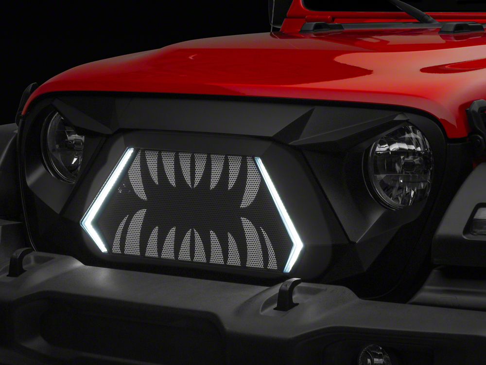 RedRock Open Wide Grille with LED DRL (18-25 Jeep Wrangler JL w/o TrailCam)