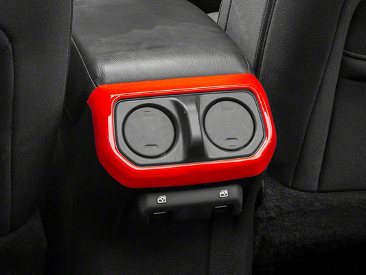RedRock Rear Vent Outlet Trim; Red (18-25 Jeep Wrangler JL)
