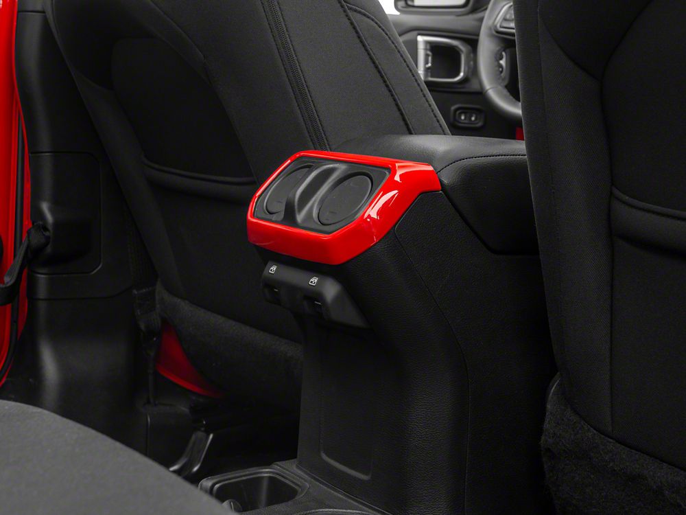 RedRock Rear Vent Outlet Trim; Red (18-25 Jeep Wrangler JL)