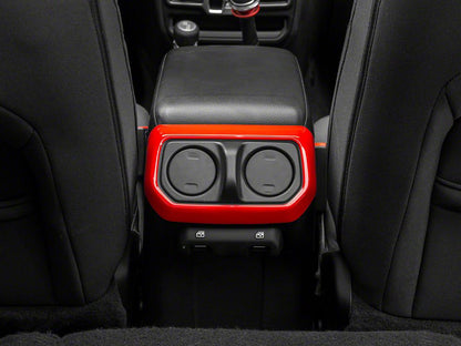 RedRock Rear Vent Outlet Trim; Red (18-25 Jeep Wrangler JL)