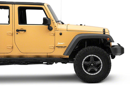 Jeep Licensed by RedRock Sport Script Side Logo Decal; White (87-18 Jeep Wrangler YJ, TJ & JK)