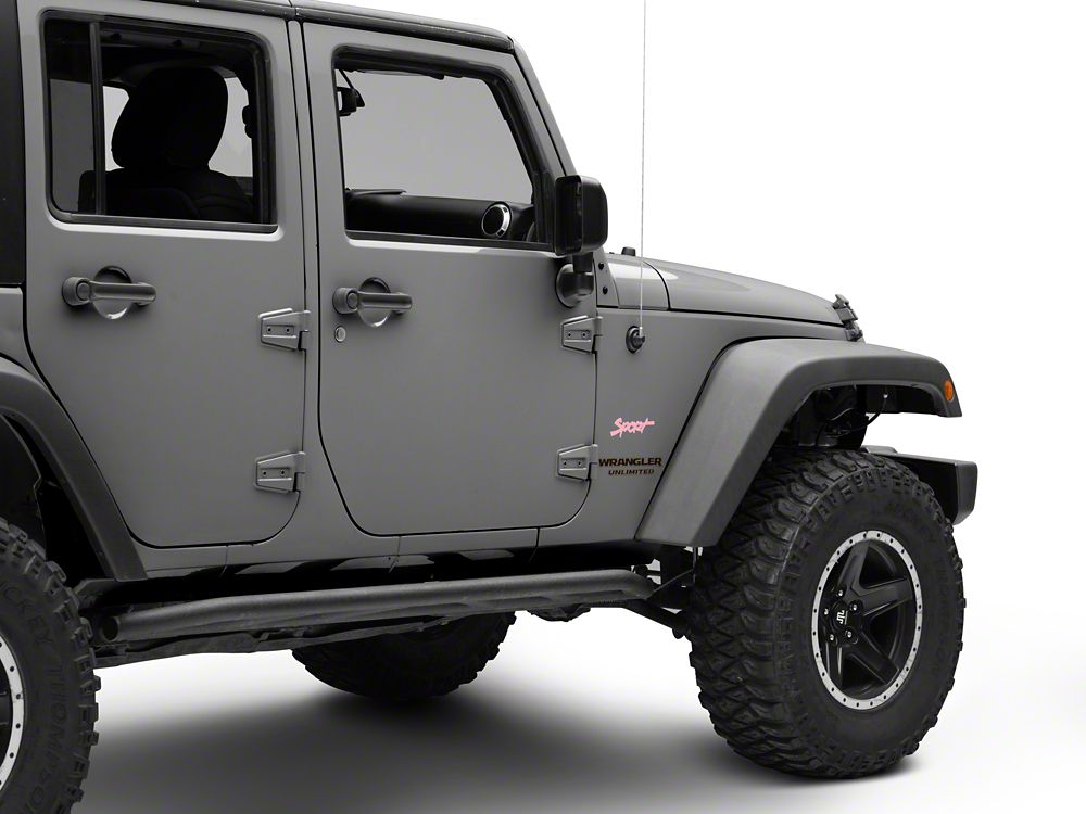 Jeep Licensed by RedRock Sport Script Side Logo Decal; Pink (87-18 Jeep Wrangler YJ, TJ & JK)
