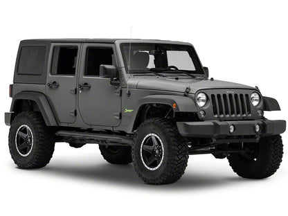 Jeep Licensed by RedRock Sport Script Side Logo Decal; Lime Green (87-18 Jeep Wrangler YJ, TJ & JK)