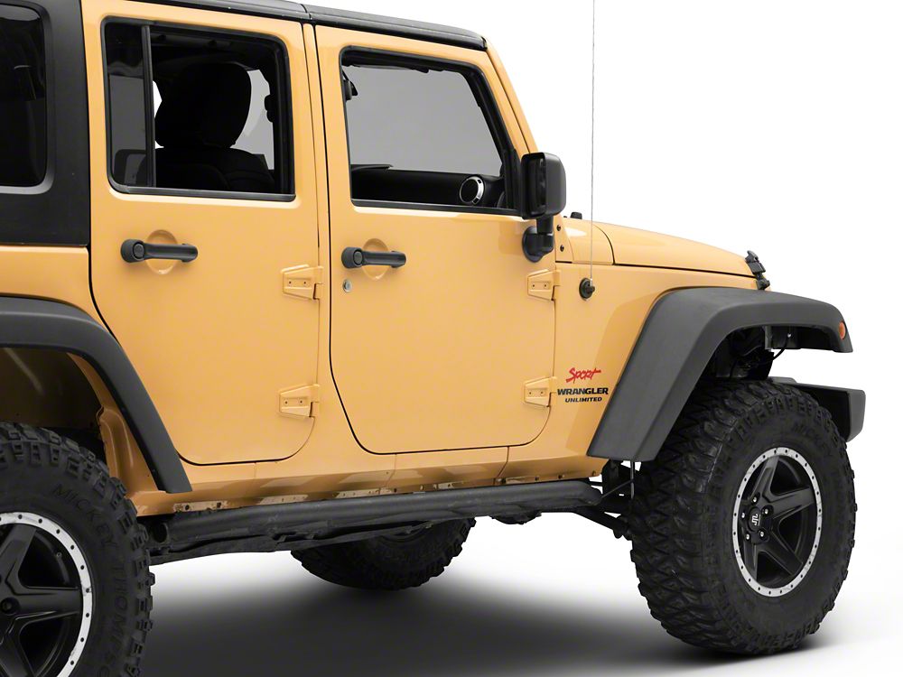 Jeep Licensed by RedRock Sport Script Side Logo Decal; Red (87-18 Jeep Wrangler YJ, TJ & JK)