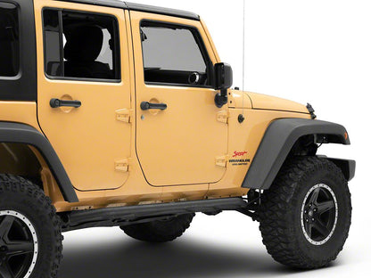 Jeep Licensed by RedRock Sport Script Side Logo Decal; Red (87-18 Jeep Wrangler YJ, TJ & JK)