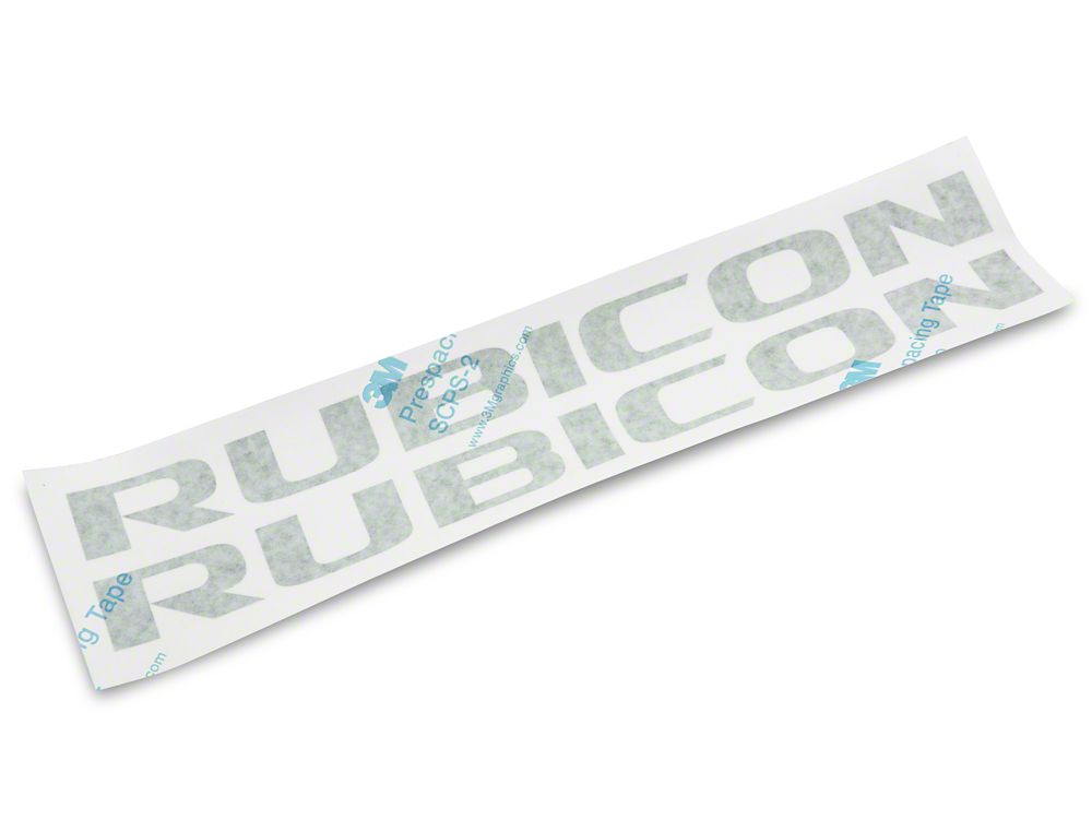 Jeep Licensed by RedRock Rubicon Hood Logo Decal; Matte Black (07-18 Jeep Wrangler JK)