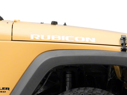 Jeep Licensed by RedRock Rubicon Hood Logo Decal; White (07-18 Jeep Wrangler JK)