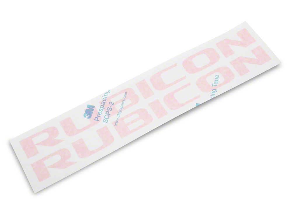 Jeep Licensed by RedRock Rubicon Hood Logo Decal; Pink (07-18 Jeep Wrangler JK)
