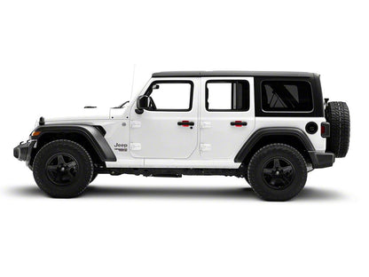RedRock Exterior Door Handle Recess Trim; Red (18-25 Jeep Wrangler JL 4-Door)