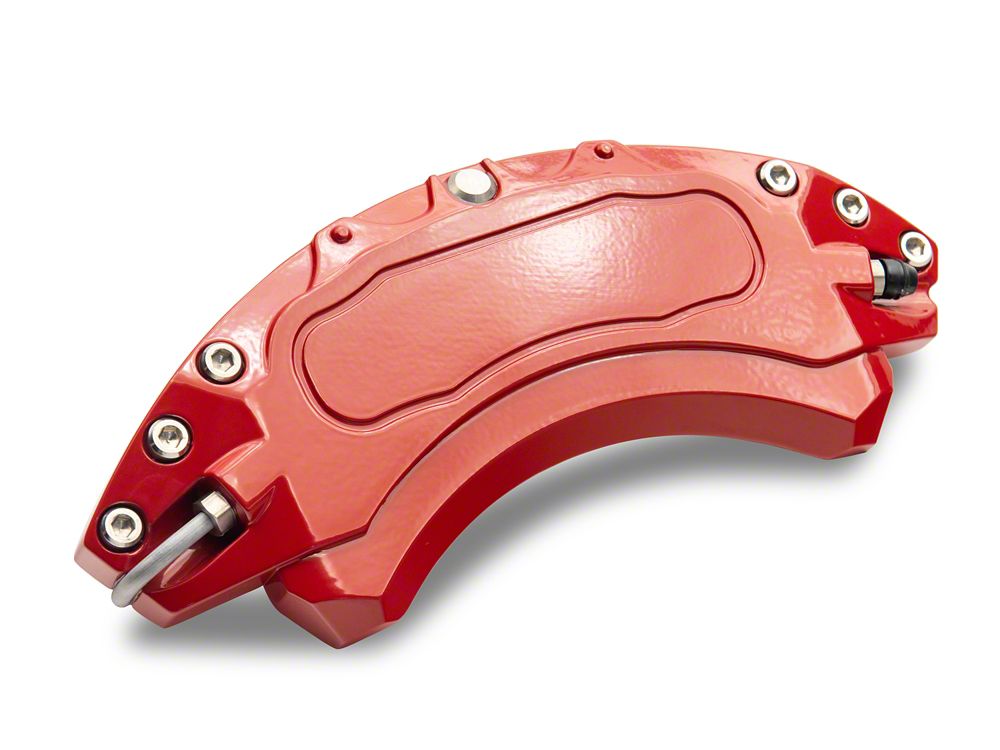 RedRock Brake Caliper Covers; Red; Front and Rear (07-18 Jeep Wrangler JK)