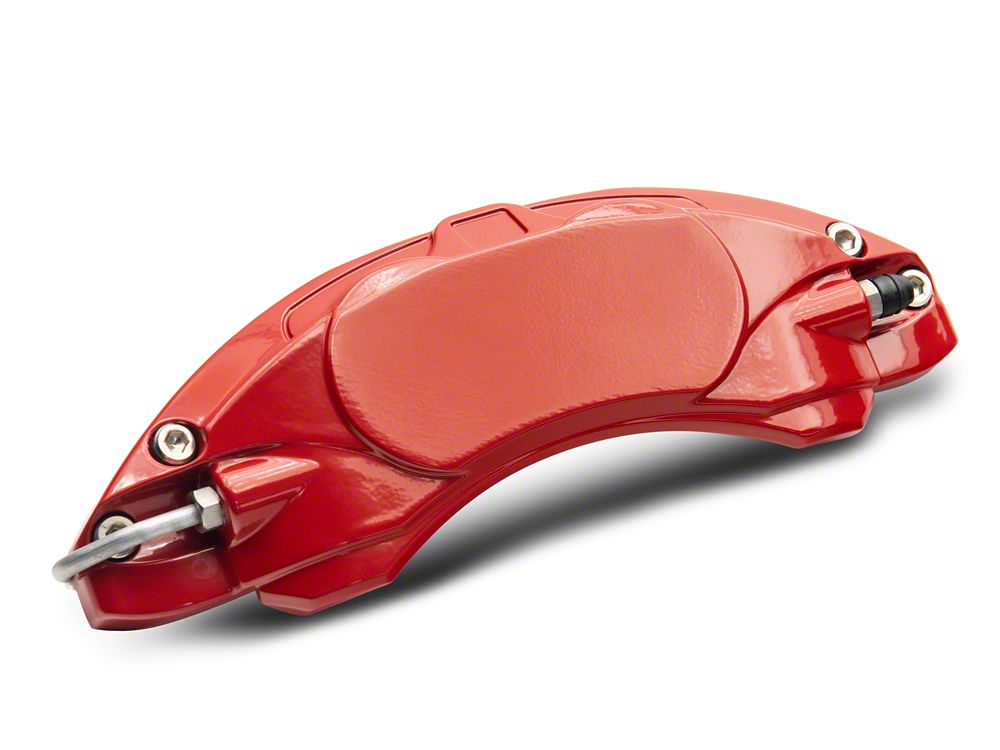 RedRock Brake Caliper Covers; Red; Front and Rear (07-18 Jeep Wrangler JK)