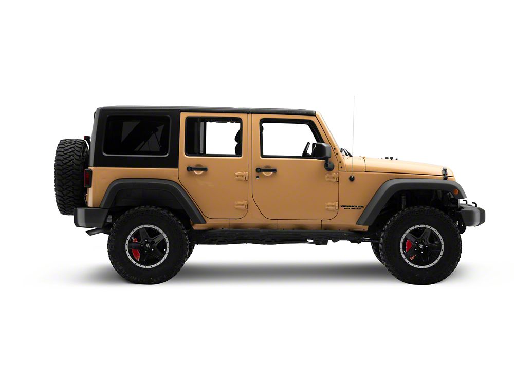 RedRock Brake Caliper Covers; Red; Front and Rear (07-18 Jeep Wrangler JK)