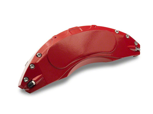 RedRock Brake Caliper Covers; Red; Front and Rear (18-25 Jeep Wrangler JL, Excluding 4xe & Sport)