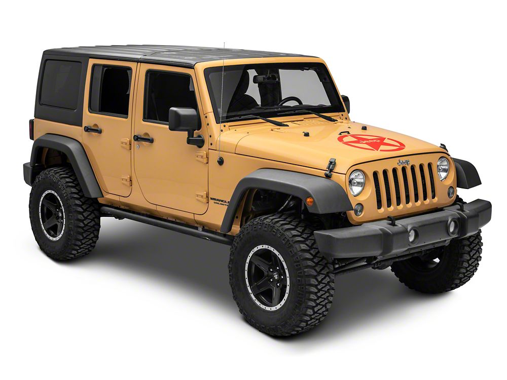 Jeep Licensed by RedRock Jeep Star Accent Decal; Red (87-18 Jeep Wrangler YJ, TJ & JK)