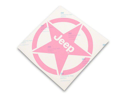 Jeep Licensed by RedRock Jeep Star Accent Decal; Pink (87-18 Jeep Wrangler YJ, TJ & JK)