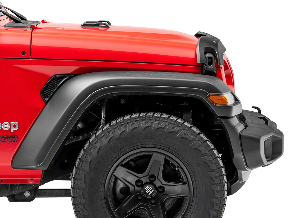 RedRock Hood Protector; Black (18-25 Jeep Wrangler JL, Excluding Rubicon 392)