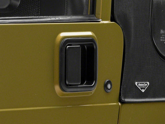 RedRock Paddle Door Handle; Driver Side; Black (76-06 Jeep CJ7, Wrangler YJ & TJ)
