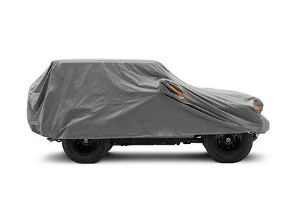 RedRock 4-Layer Breathable Full Car Cover; Gray (07-25 Jeep Wrangler JK & JL 2-Door)