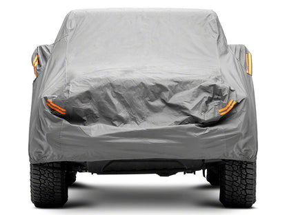 RedRock 4-Layer Breathable Full Car Cover; Gray (07-25 Jeep Wrangler JK & JL 2-Door)