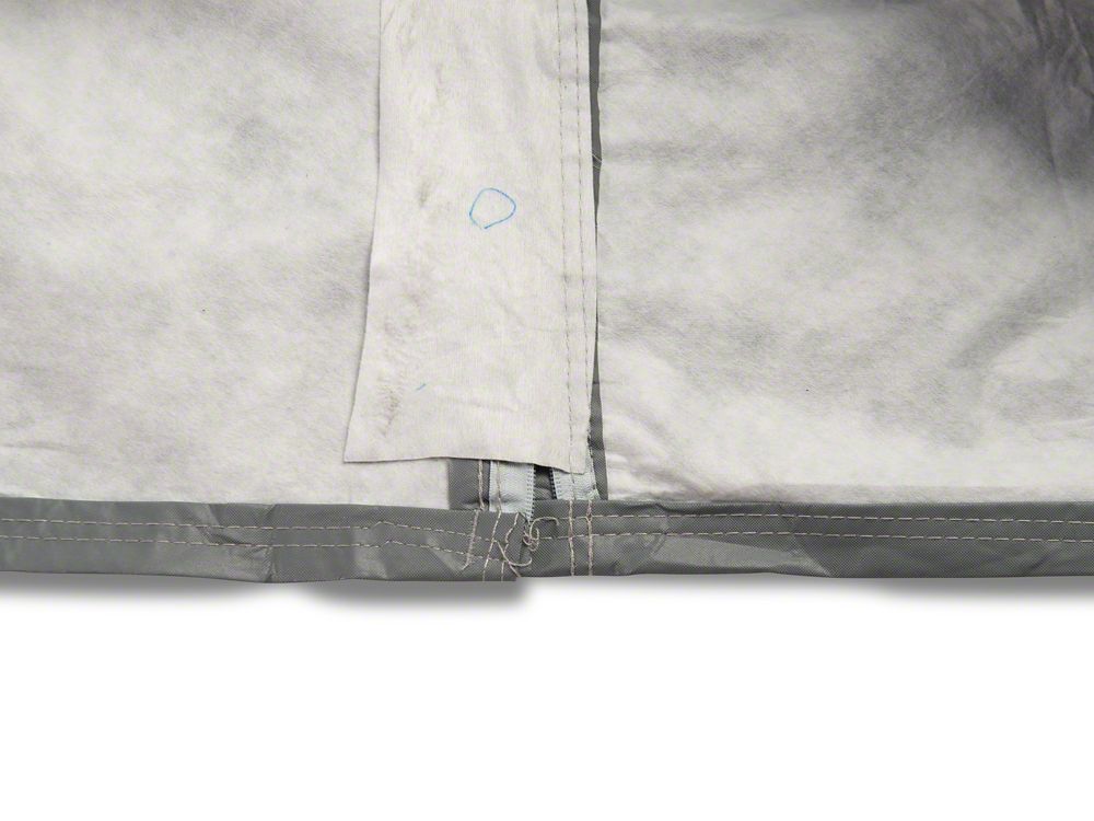 RedRock 4-Layer Breathable Full Car Cover; Gray (76-06 Jeep CJ7, Wrangler YJ & TJ, Excluding Unlimited)