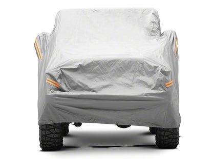 RedRock 4-Layer Breathable Full Car Cover; Gray (76-06 Jeep CJ7, Wrangler YJ & TJ, Excluding Unlimited)