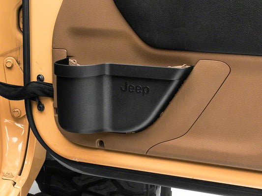 Jeep Licensed by RedRock Door Panel Storage Organizer Tray with Jeep Logo (11-18 Jeep Wrangler JK)
