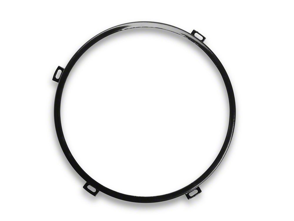 RedRock Headlight Retaining Ring; Black (07-18 Jeep Wrangler JK)