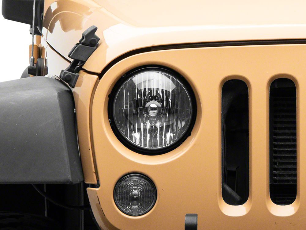 RedRock Headlight Retaining Ring; Black (07-18 Jeep Wrangler JK)