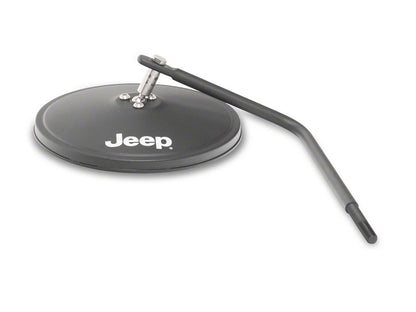 Jeep Licensed by RedRock Round Adventure Mirrors with Printed Jeep Logo (87-25 Jeep Wrangler YJ, TJ, JK & JL)