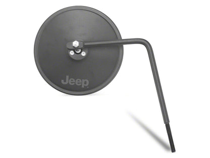 Jeep Licensed by RedRock Round Adventure Mirrors with Engraved Jeep Logo (87-25 Jeep Wrangler YJ, TJ, JK & JL)